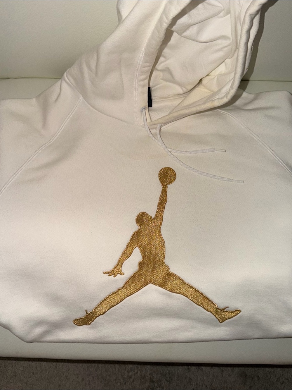 OVO X Jordan Hoodie White Gold Drake XL Owl